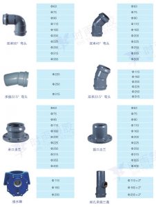 PVC给水管件规格表6